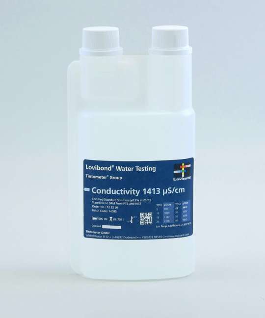 Soluzione di regolazione 1413 μS/cm, 500 ml, tracciabile fino a N.I.S.S.T