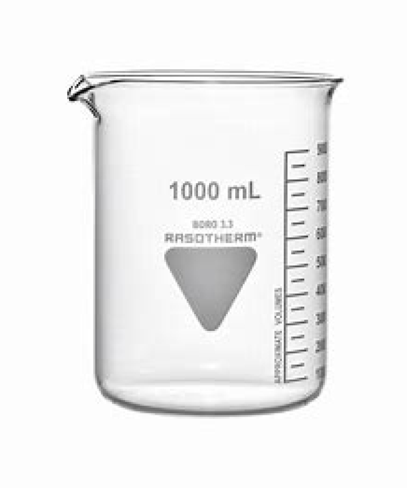 Beaker Rasotherm ISO - Forma bassa. Da 5 a 5000 ml.