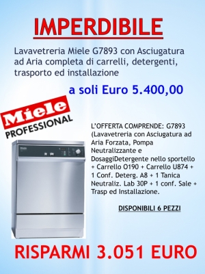 Incredibile Miele: Offerta Lavavetreria Completa G7893 con uno Sconto di 3.051 euro