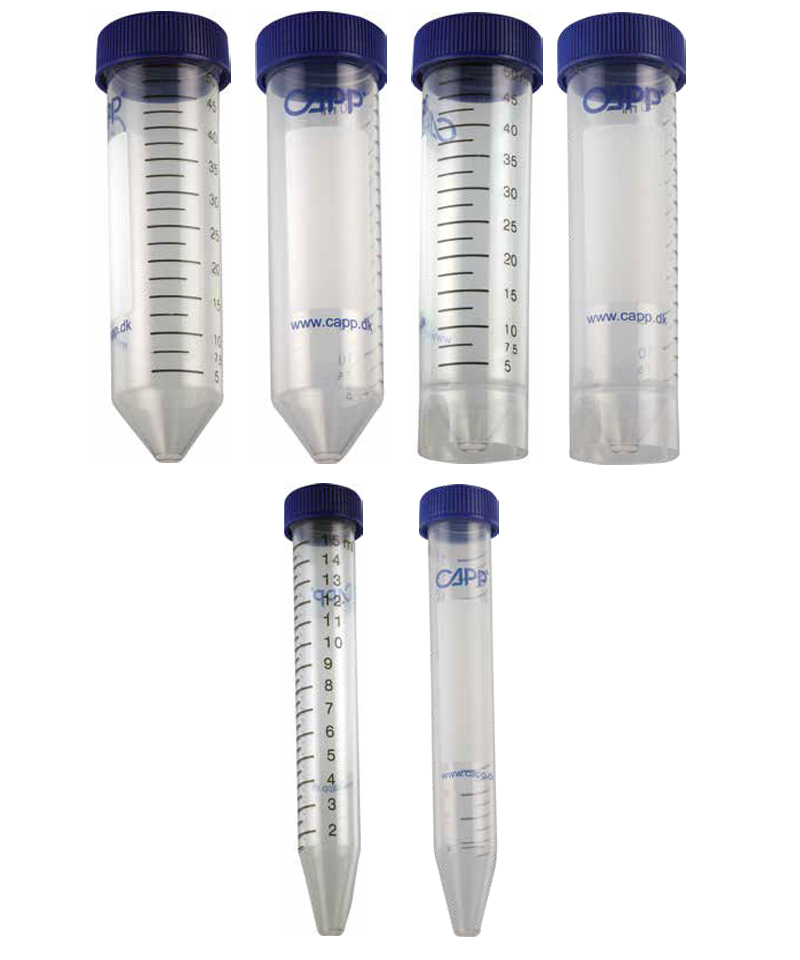 Provette da centrifuga BluCapp 50ml, bulk, 20x25 pezzi.